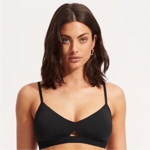 NEW SEAFOLLY Black Collective Hybrid Bralette: US sz10, Canadian sz12